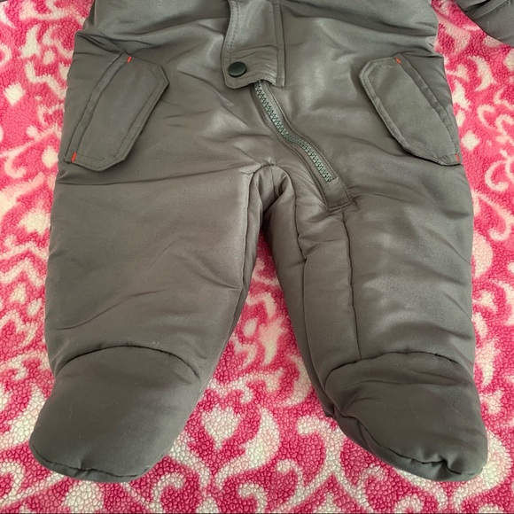 Boy’s 3/6 M Dark Gray Hooded Snowsuit ROTHSCHILD EXPEDITION Fur Trim Hood EXC - Picture 6 of 9